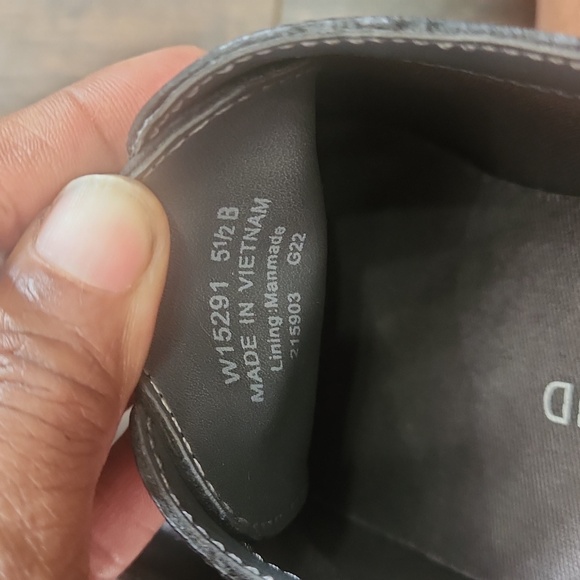 COLE HAAN original grand plain oxfords 5.5 black lace up classic brogue shoes - Picture 7 of 9